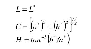 色差儀L、a、b值與L、c、h值轉(zhuǎn)換方法